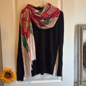 LACHLAN British Inspired 100% Merino Wool Black Sweater - L